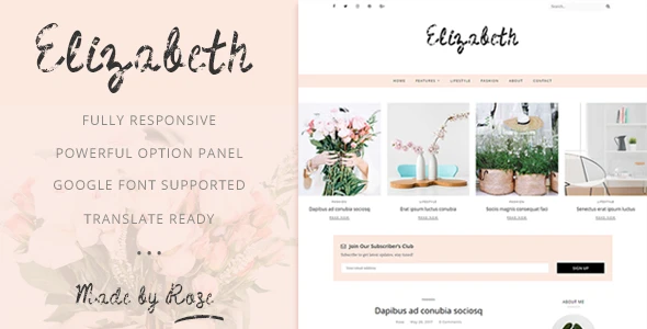 Elizabeth – A Responsive WordPress Blog Theme